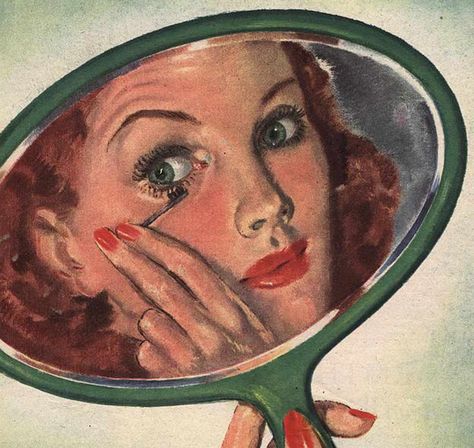 1940s Beauty, Vintage Makeup Ads, Advertising Archives, Retro Makeup, Makeup Lessons, Vintage Makeup, Arte Inspo, Beauty Eyes, Makeup Tutorials