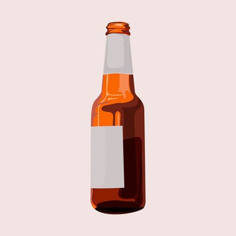 Beer bottle, drink illustration design | free image by rawpixel.com / Sasi Beer Bottle Illustration, Drink Illustration, Open Bottle, Beer Illustration, Bottle Drink, Brown Bottles, Beer Design, Beer Bar, Beer Glass