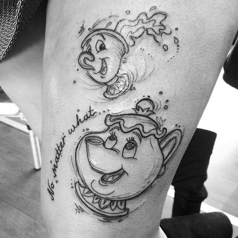 Chip Tattoo, Simple Cat Tattoo, Symbol For Family Tattoo, Disney Sleeve Tattoos, Beauty And The Beast Tattoo, Mother Son Tattoos, Baby Name Tattoos, Pawprint Tattoo, Mouse Tattoos