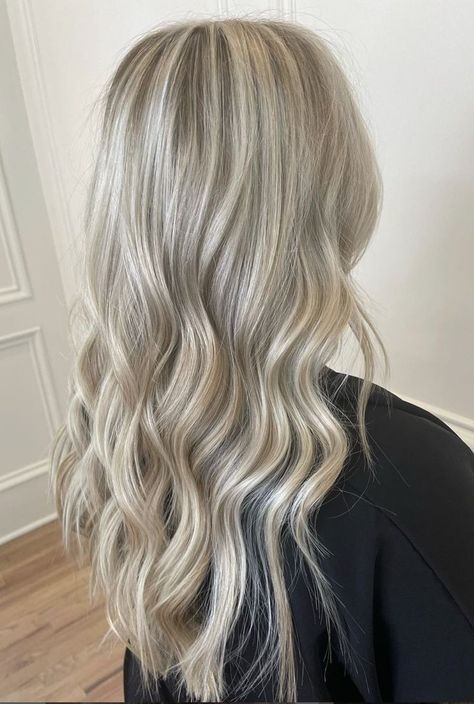 Cold Blonde Hair Highlights, Cool Toned Dimensional Blonde, Icey Blonde With Lowlights, Cool Blonde With Dimension, Ashy Blonde Hair Highlights, Bright Blonde With Dimension, Icy Blonde With Lowlights, Blonde Highlights With Dimension, Cool Tone Blonde Highlights