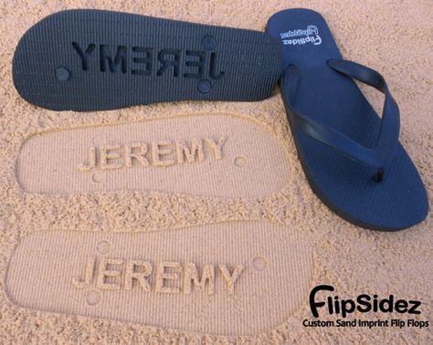 Personalized Sand Imprint Flip Flops. by FlipSideFlipFlops on Etsy, $19.95 Unusual Gadgets, Smiley Smile, Beach Wedding Photos, Strap Top, Ocean Inspiration, Creative Life, Just For Fun, Kid Stuff, Beach Style