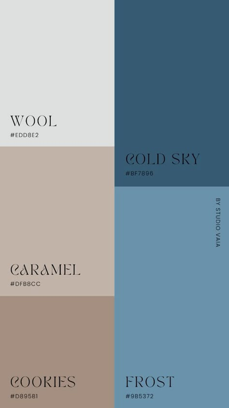 Winter Color Palette For Home, Light Blue And Tan Color Palette, Winter Blue Palette, Color Palette Cool Winter, Blue House Color Palette, Winter Inspired Color Palette, Winter Blues Aesthetic, Pinterest Color Palette, Winter Colour Scheme