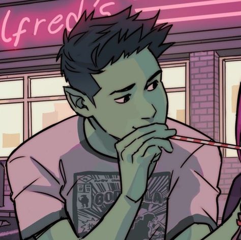 Neon, Beauty, Beast Boy, Matching Pfp, A Man