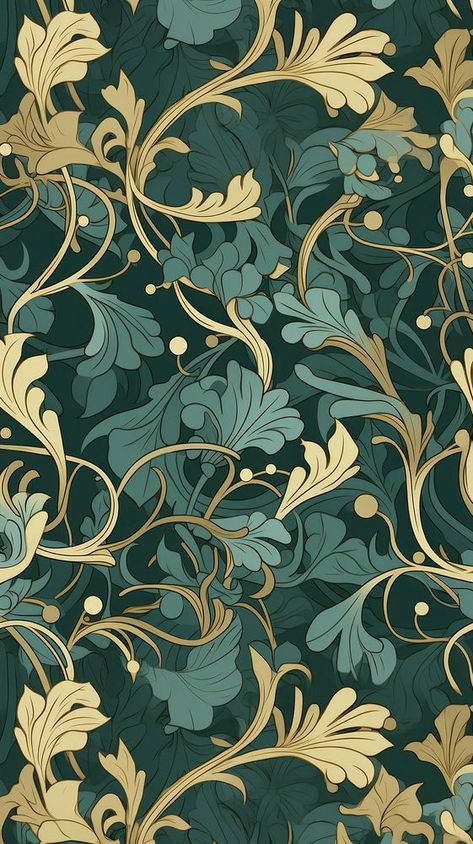 Art Nouveau Wallpaper Vintage Wallpapers, Iphone Green Wallpaper, Vine Background, Vines Art, Enchanting Wallpaper, Art Nouveau Floral Pattern, Drowsy Chaperone, Nouveau Wallpaper, Art Nouveau Wallpaper