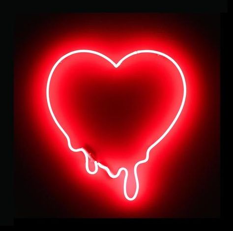 Heart On, Neon Sign, Black Background, A Black, Neon, Pink, Black