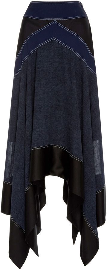 Diane von Furstenberg Asymmetric Midi Skirt Arty Fashion, Designer Skirts, Asymmetric Skirt, Paneled Skirt, Recycle Clothes, Indie Fashion, Skirt Design, Von Furstenberg, Diane Von