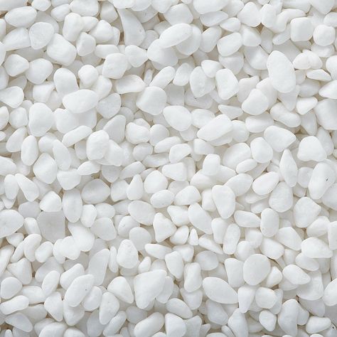 Polished white courtyard pebble - possibly mixed in with colored pebbles. Pebbles For Garden, River Rock Tile, Garden Fish Tank, Fish Tank Gravel, Rock Tile, Rock Cactus, White Gravel, Glass Fish Tanks, Pebble Garden