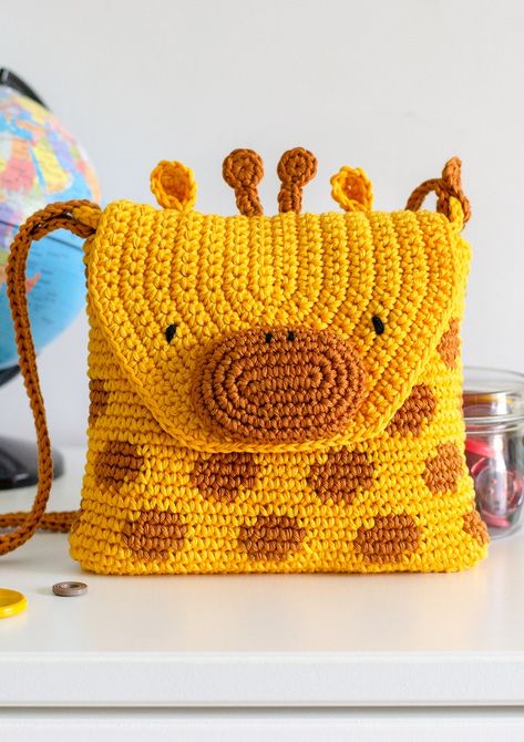 Crochet Bag For Kids, Mochila Crochet, Purse Pattern, Crochet Abbreviations, Animal Bag, Crochet Gratis, Crochet Simple, Crochet Purse, Colorful Bags