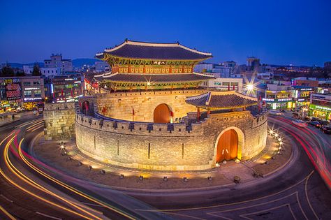 Suwon, South Korea | by hannchoi2 Places In South Korea, Miss Kobayashi's Dragon Maid, Banking Services, Traditional Building, Suwon, Space Wedding, Traditional Architecture, Old Building, Best Memories