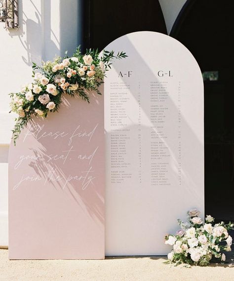 Welcome guests in style with our stunning Wedding Welcome Sign and Seating Chart Arch, featuring a pastel summery floral design for a touch of elegance. Crafted from durable foam board and equipped with free-standing stands, this large format sign adds a minimal and chic aesthetic to your event décor.   Whether your theme is rustic charm, modern sophistication, or whimsical romance, we can customize the design to reflect your unique style and vision. Wooden Arch Seating Chart Wedding, Wedding Seating Chart And Welcome Sign, Foam Board Seating Chart Wedding, Seating Chart Wedding Arch, Arch Seating Chart Wedding, Wedding Boards Signs, Standing Seating Chart, Seating Chart Arch, Large Seating Chart Wedding