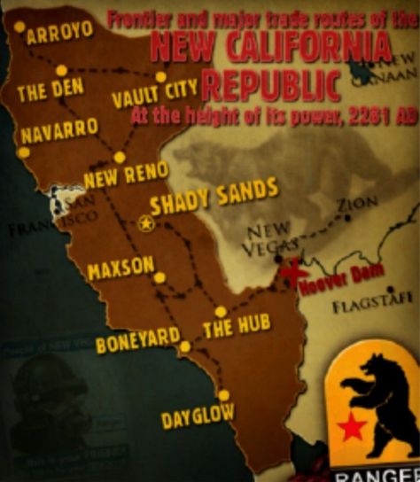 NCR Territory Fallout New Vegas Map, Ncr Propaganda, Ncr Fallout, Fallout Map, Fallout Facts, Fallout Lore, Fallout New Vegas Ncr, Fallout Nv, Fallout Wallpaper