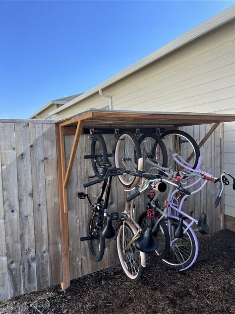 Outside Bike Storage, Garden Storage Ideas, Garden Bike Storage, Bicycle Storage Shed, Outdoor Bike Storage, Bike Shelter, Outdoor Garden Storage, Bike Storage Garage, Bike Storage Solutions