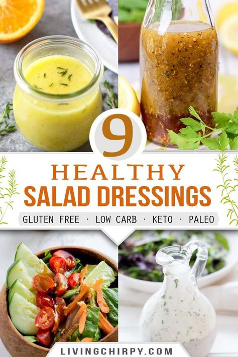 Sugar Free Salad Dressing, Healthy Salad Dressings, Healthy Salad Dressing Recipes, Sugar Free Dressing, Healthy Dressing Recipes, Low Calorie Salad, Healthy Dressing, Salad Dressing Recipes Healthy, Gluten Free Salads