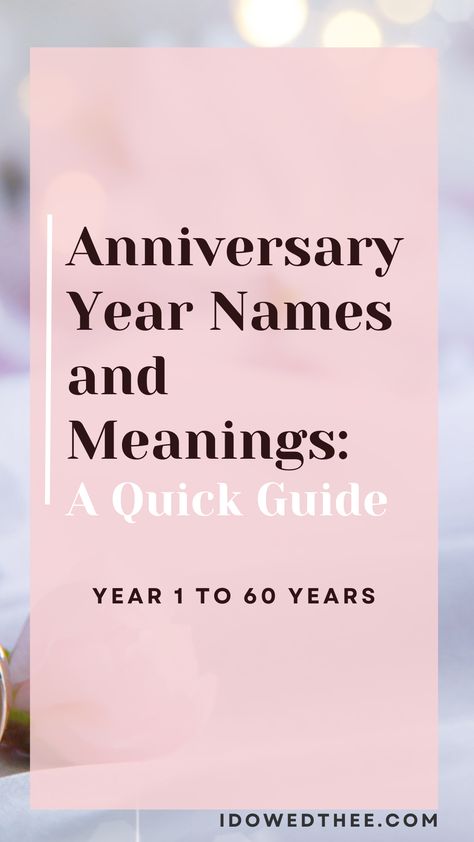 What are the wedding anniversary year names and meanings? Here is a full list on all you need to know and what gifts represent the year. Wedding Anniversary Year Names and Meanings: A Quick Guide Wedding Anniversary Years List, 34 Wedding Anniversary, Anniversary Meanings By Year, Anniversary Years Meaning, Anniversary Colors By Year, Anniversary Years List, Anniversary Themes By Year, 3 Year Wedding Anniversary Quotes, 15 Wedding Anniversary Ideas