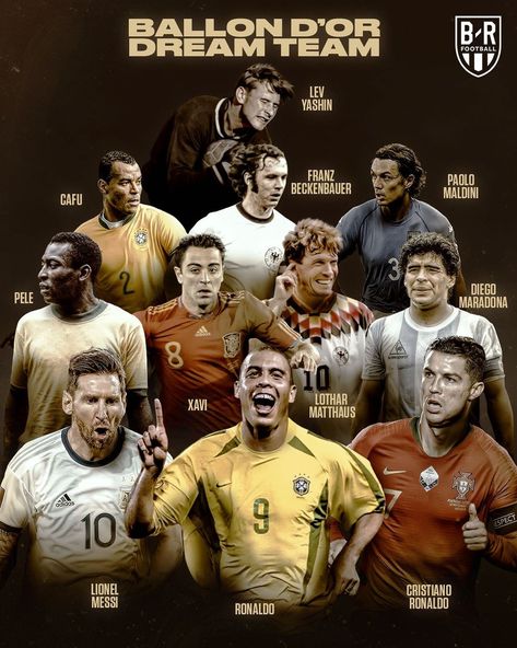 Bleacher Report Football on Instagram: “The Ballon d’Or Dream Team, as elected by France Football 🤩” Dream Team Football, Messi Y Cristiano, Cristiano Messi, Starter House, Real Madrid Team, Soccer Photography, Legends Football, France Football, Soccer Event