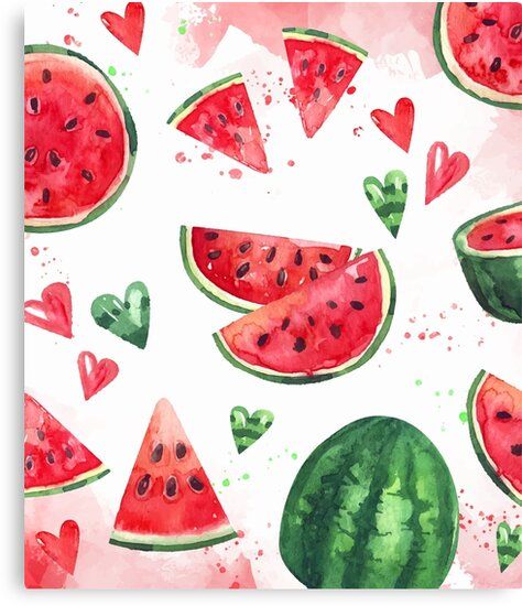 #watermelon #watermelon-aesthetic #aesthetic #canvas #home-decor #art #artprint #print #home #decoration #fashion #kitchen #fruit #nature #red #watercolor #painting #food #room #ideas #home-decor-ideas #redbubble #buy #cute #love #wall Watermelon Art Print, Watermelon Illustration, Watermelon Wallpaper, Watermelon Art, Apple Art, Watermelon Print, Easy Art, Birthday Cards Diy, Fruit Art