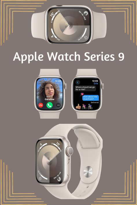 Apple Watch Series 9 [GPS 41mm] Smartwatch with Starlight Aluminum Case with Starlight Sport Band S/M. Fitness Tracker, Blood Oxygen & ECG Apps, Always-On Retina Display Apple Watch Series 9 Starlight, Apple Watch Series 9, Apple Watch Nike, Girly Iphone Case, Iphone Obsession, Birthday Stuff, 25th Birthday, Color Champagne, Retina Display