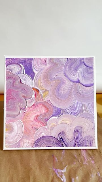 Abstract Swirl Painting, Bedroom Paint Ideas Creative, Swirl Painting Canvas, Swirl Art, Purple Abstract Art, Swirl Painting, Purple Painting Ideas, Purple Painting, Acrylic Art Projects