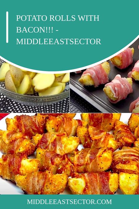 Potato rolls with bacon!!! - middleeastsector https://middleeastsector.com/potato-rolls-with-bacon/ Potato Rolls With Bacon, Soft Rolls, Bacon Roll, Impressive Appetizers, Potato Rolls, Bacon Appetizers, Potato Roll, Potato Bites, Dinner Meals