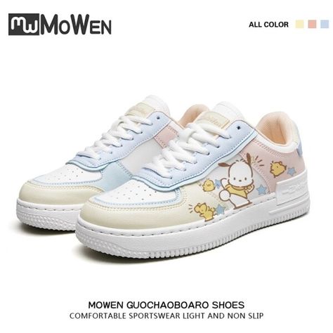 Shoes Gift For Girlfriend, Pochacco Shoes, Kawii Shoes, Sanrio Aliexpress, Pochacco Outfit, Pochacco Things, Sanrio Sneakers, Birthday Gifts Girlfriend, Sneakers Cartoon