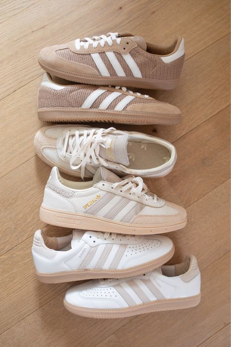 Buy Samba OG 'Cardboard' - IG1379 curated on LTK Tenis Shoes Aesthetic, Womens Samba Adidas, Tan Sambas Adidas Women Outfit, Adidas Samba Tan, Adidas Shoes Women Samba, Og Samba Outfit, Beige Sambas, Cream Sambas, Cute Sambas