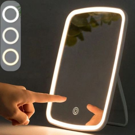 Folding Vanity, Mirrors For Makeup, Face Mirror, Desk Mirror, Led Makeup Mirror, Mirror With Led Lights, Makeup Mirror With Lights, Makeup Mirrors, Small Mirrors