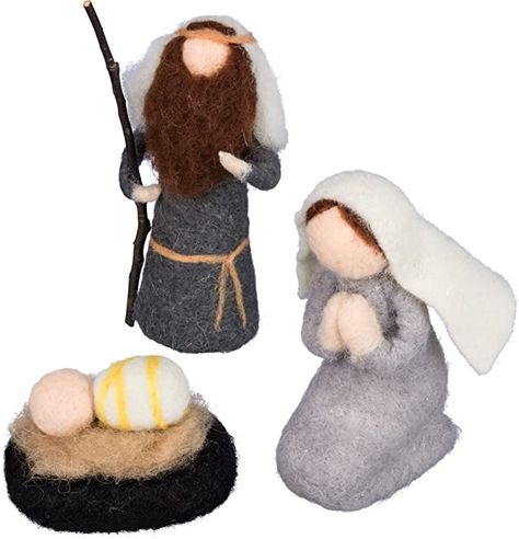 Amazon.com: Primitives by Kathy Felt Nativity Size: 2.25", 5.50", 8" Tall : Home & Kitchen Nativity Scene Characters, Felt Nativity, Jesus Decor, Christmas Nativity Set, Advent Calendars For Kids, Rock Gifts, Toy Playset, The Birth Of Christ, Holiday Table Decorations