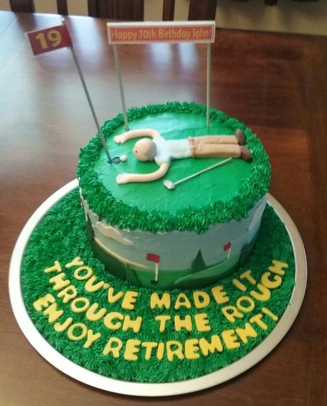 Golf Retirement Cakes For Men, Mens Retirement Cake, Golf Retirement Cake, Golf Themed Retirement Party, Golf Retirement Party Ideas, Retirement Cakes For Men, Golf Retirement Party, Retirement Party Cakes, Golf Themed Cakes