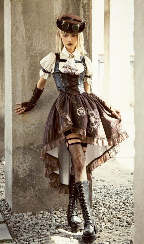 Mode Steampunk, Steampunk Aesthetic, Steampunk Couture, Steampunk Dress, Perpetual Motion, Steampunk Costume, Danganronpa V3, Fantasias Halloween, Steampunk Clothing