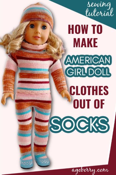 What can I make from a pair of socks? Diy Ag Doll Clothes, My Generation Doll Clothes Pattern, American Girl Clothes Diy, Doll Clothes From Socks, American Girl Doll Clothes Patterns Free, Making Doll Clothes, Diy American Girl Doll Stuff, Diy Doll Clothes Easy, American Doll Clothes Patterns Free