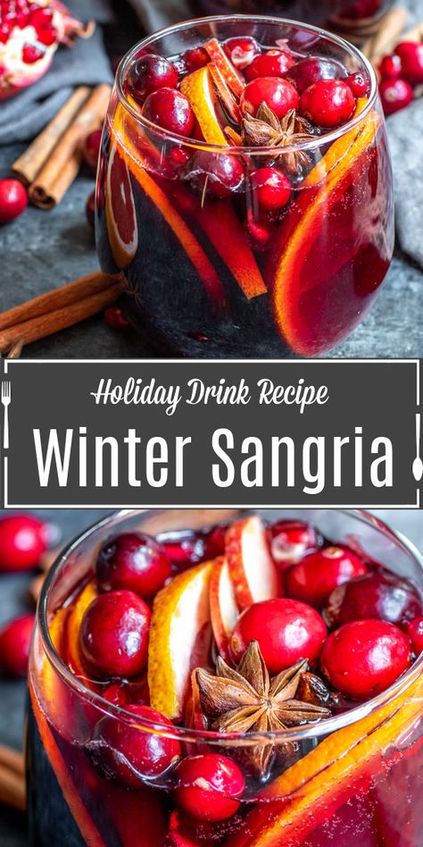 Winter Sangria Recipes, Holiday Sangria Recipes, Christmas Sangria Recipes, Xmas Cocktails, Red Sangria Recipes, Easy Sangria Recipes, Winter Sangria, Holiday Sangria, Christmas Sangria