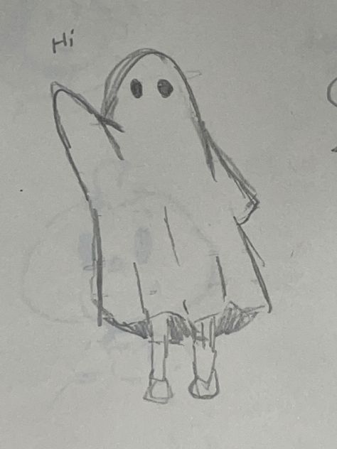 How To Draw Ghost, Ghost Drawing, Sheet Ghost, Meaningful Drawings, Spooky Cute, Art Style Inspo, A Ghost, Doodle Drawings, Cool Artwork