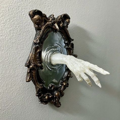 Goth Home Decor, Gothic Decor, Gothic House, 영감을 주는 캐릭터, Dream House Decor, Wall Plaque, Repurpose, Clay Art, Pose Reference