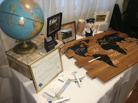 Pilot graduation party ideas Aviation Theme Graduation Party, Pilot License Party, Pilot Graduation Party, Aviation Graduation Party, Pilot Retirement Party Ideas, Pilot Graduation Party Ideas, Pilot Retirement Party, Aviation Graduation, Pilot Graduation