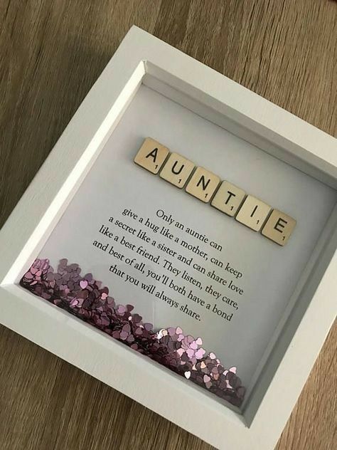 Scrabble Frame, Navidad Diy, Cadeau Diy, Crafty Gifts, Aunt Gifts, Wrapping Ideas, Cute Crafts, Diy Christmas Gifts, Family Gifts