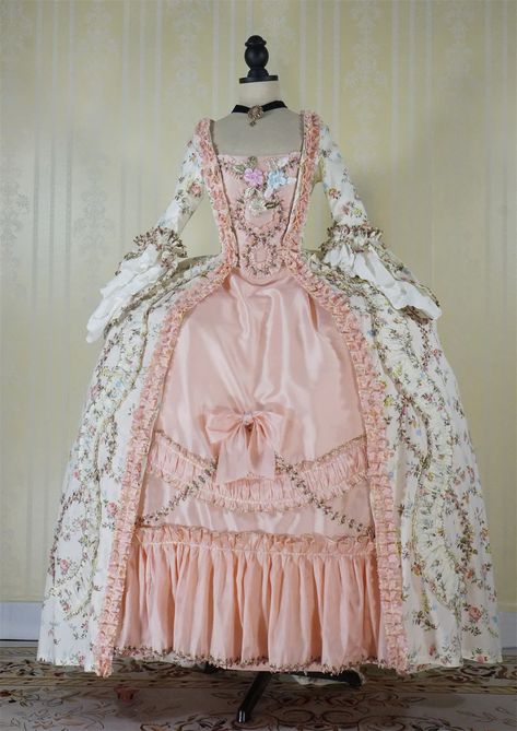 122.0US $ |18th Century Robe A La Francaise Rococo Dress French Court Victorian Queen Marie Antoinette Costume Georgian Dress Ball Gown| |   - AliExpress Queen Marie Antoinette, Rosette Ribbon, Marie Antoinette Style, Georgian Dress, Marie Antoinette Costume, Victorian Queen, Photography Halloween, Rococo Dress, Rococo Fashion