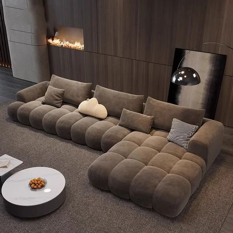 Relaxing Fancy Sofa Cheap Stretch Brown Floor Recliner Sofa Puffs Sectional Juego De Muebles Para Sala Living Room Furniture - AliExpress Minotti Sofa Modern Living, Fancy Sofa, Minotti Sofa, Sofas Luxury, Contemporary Sofa Design, Man Bedroom, Sofa Contemporary, Sofa Arrangement, House Aesthetics