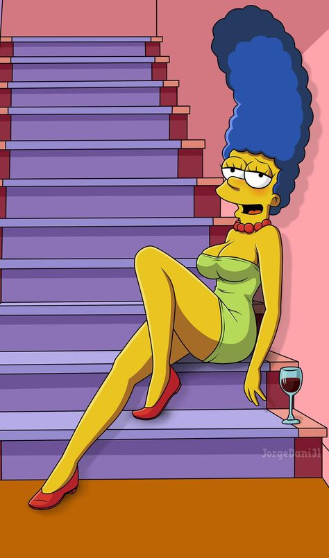 Marge Simpsons Fanart, The Simpsons Wallpaper Iphone, The Mask Cartoon, Marge Simpsons, Mask Cartoon, Cartoons Group, Cartoon Female, Cartoon Mom, Marge Simpson