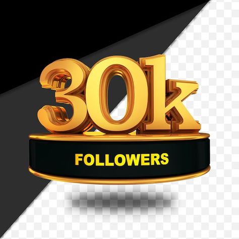 30k follower golden text transparent | Premium Psd #Freepik #psd #thank-you-post #follow #typography-banner #congratulations 20k Followers Background, 20k Tiktok Followers, 20k Followers Tiktok, 20k Followers Instagram, 20 K Followers, Banner Template Photoshop, 10k Instagram Followers, Black Love Artwork, Durga Photo