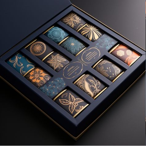 Luxury Chocolate Packaging Design | Design Inspiration | Chocolate Branding | Chocolate Brand Identity| Brand identity examples | Packaging Design Ideas | Chocolate Brand Template | Brand Identity for Chocolate Brand | Chocolate Packaging | Free Chocolate Packaging Mockup | Brand Packaging | Product Packaging | Created by #MidjourneyAI, #Midjourney #aiart #art #ai #artificialintelligence #machinelearning #aiartcommunity #aiwebsite Chocolate Tin Packaging, Luxurious Chocolate Packaging, Chocolate Packaging Design Ideas, Luxury Chocolate Box Design, Chocolate Box Packaging Design Creative, Luxury Layout Design, Premium Chocolate Packaging, Luxury Chocolate Packaging, Packaging Luxe