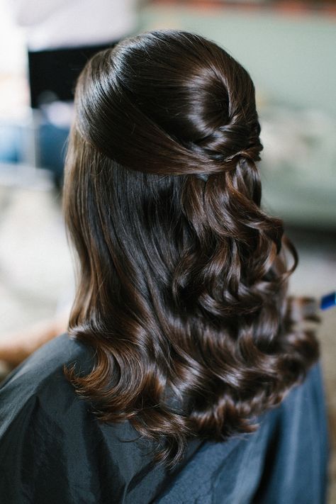 Half Up Half Down Short Hair, Long Bridal Hair, Peinados Fáciles Para Cabello Corto, Short Wedding Hair, Haircut Hairstyle, Penteado Cabelo Curto, Wedding Hairstyles For Long Hair, Half Up Hair, Wedding Hair And Makeup