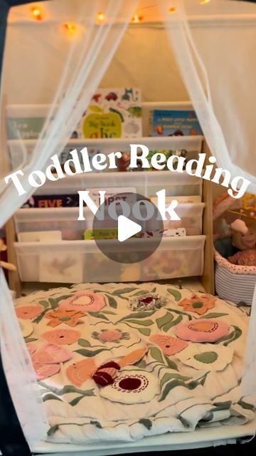 Reading Nook Toddler Room, Reading Nook Toddler, Reading Nook Kids Bedroom, Toddler Reading Nook, Reading Nook Kids Room, Toddler Reading Nooks, Montessori Organization, Childrens Reading Nook, Kids Reading Corner