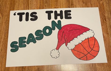 Christmas Pep Rally Ideas, Jersey Day Spirit Week Poster, Christmas Poster Ideas For School, Sports Student Council Posters, Basketball Sadies Poster, Basketball Game Poster Ideas, Posters For Basketball Games Ideas, Basketball Game Themes, School Poster Ideas Spirit