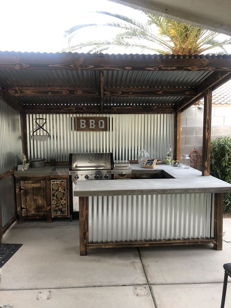 Outdoor Bbq Grill, Back Porch Ideas Covered Farmhouse, Hot Tub Deck, Bbq Grill Design, Diy Home Bar, Front Porch Ideas Australia, Front Porch Ideas Curb Appeal, Backyard Pavilion, Backyard Kitchen