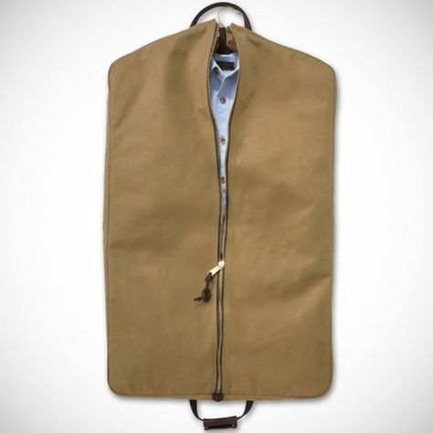 Suit Cover by Filson – $275 #protection #travel #secure #lightweight #durable #quality Military Surplus Store, Tan Suit, Fancy Suit, Suit Covers, Suit Bag, Suits And Jackets, Garment Bag, Leather Pulls, Suit And Tie