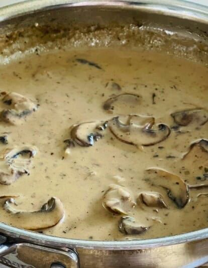 Sauce Forestière Recipe (Mushroom Sauce) - Mon Petit Four® Mushroom Cheese Sauce, Mushrooms Sauce, Mushroom Caper Sauce, French Mushroom Sauce, Mushroom Sauce For Fish, Mushroom Mustard Sauce, Mushroom Sauce For Salmon, Blended Mushroom Sauce, Oyster Sauce Recipes