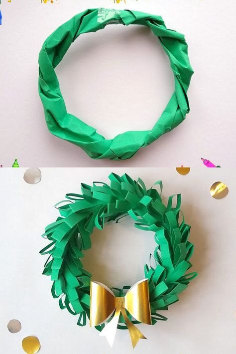 45 Amazing Christmas paper crafts & decoration ideas for kids & adults: easy DIY snowflake, stars, trees, ornaments, paper plate, cardboard, reindeer, printables, cards, etc! - A Piece of Rainbow, Christmas tree ideas, holiday crafts for kids, advent calendar, handmade, gifts, gift wrapping, modern, farmhouse, boho, Scandinavian, vintage, budget decor, dollar store, Anthropologie style, wall decor Easy Paper Wreath, Christmas Diy Hanging Decorations, Christmas Decor Ideas For The Office, Construction Paper Wreath, Diy Paper Wreath Christmas, Paper Plate Decoration Ideas, Paper Christmas Wreath Diy, Easy Classroom Christmas Decorations, Christmas Diy Wall Decor