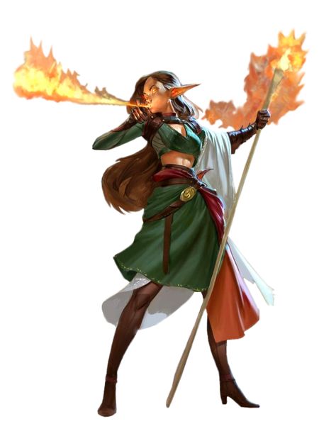 Female Half-Elf Fire Sorcerer - Pathfinder PFRPG DND D&D 3.5 5E 5th ed d20 fantasy Even Amundsen, Weiblicher Elf, Half Elf, Illustration Fantasy, Female Elf, Heroic Fantasy, Character Images, Character References, Fantasy Races