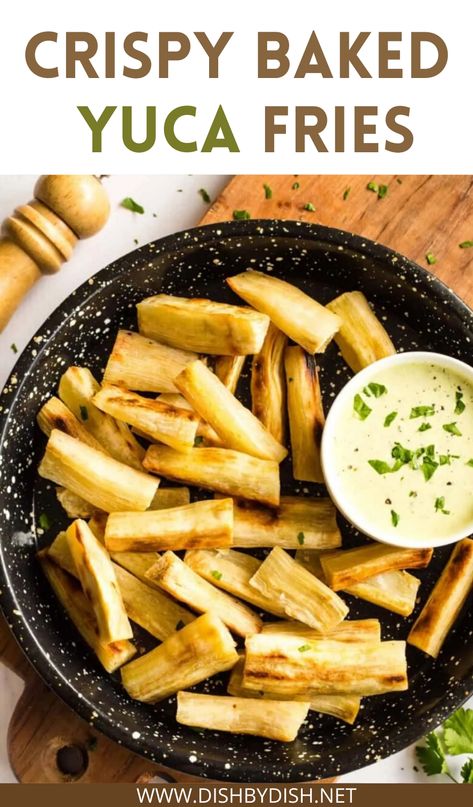 Yuca Fries, Fries Recipe Oven, Yucca Recipe, Yuca Recipes, Yucca Fries, Salty Recipes, Paleo Appetizers, Lectin Free, Vegan Baked