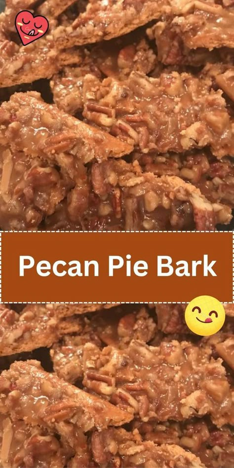 Get your pecan pie fix in a new, snackable form! This Pecan Pie Bark is a delightful blend of nuts and caramel, perfect for munching. Graham Cracker Pecan Pralines, Fall Chocolate Bark, Pecan Pie Bark Graham Crackers, Pecan Pie Cookie Recipe, Pecan Brittle Recipe, Pecan Bark Recipe, Pecan Pie Bark Recipe, Pecan Pie Fudge, Pecan Bark